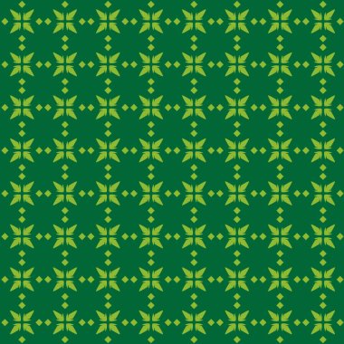 Soyut tarzda yaprakların ve yıldızların vektör dikişsiz deseni