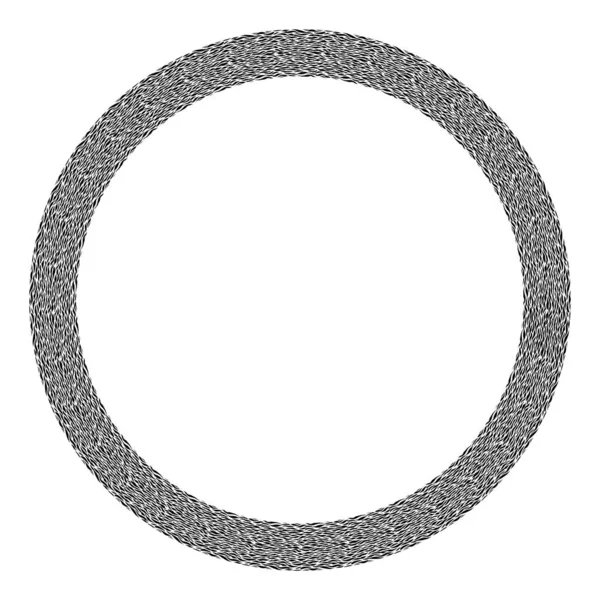 Ασπρόμαυρο Πλαίσιο Στρογγυλό Μοτίβο Μορφή Μαντάλα Διακοσμητικό Περίγραμμα Ζωικό Στολίδι — Διανυσματικό Αρχείο