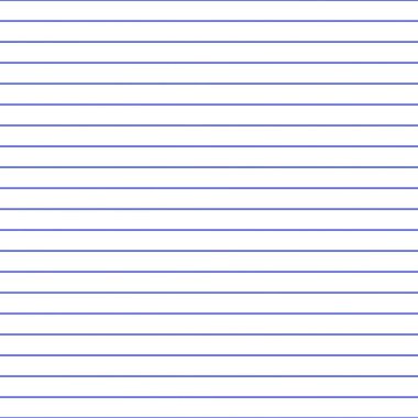 Şebeke kağıdı. Mavi yatay çizgileri olan soyut çizgili arkaplan. Okul için geometrik desen, duvar kağıdı, dokular. Saydam arkaplanda boş sayfa izole.