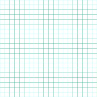 Şebeke kağıdı. Soyut kare arkaplan ve yeşil grafik. Okul için geometrik şablon, duvar kağıdı, doku, defter. Şeffaf arkaplanda boş sıralanmış izole edilmiş.