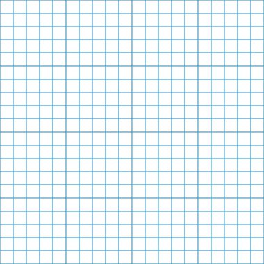 Şebeke kağıdı. Mavi grafikli soyut kare arkaplan. Okul için geometrik şablon, duvar kağıdı, doku, defter. Şeffaf arkaplanda boş sıralanmış izole edilmiş. 