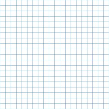 Şebeke kağıdı. Mavi grafikli soyut kare arkaplan. Okul için geometrik şablon, duvar kağıdı, doku, defter. Şeffaf arkaplanda boş sıralanmış izole edilmiş. 