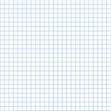 Şebeke kağıdı. Mavi grafikli soyut kare arkaplan. Okul için geometrik şablon, duvar kağıdı, doku, defter. Şeffaf arkaplanda boş sıralanmış izole edilmiş. 