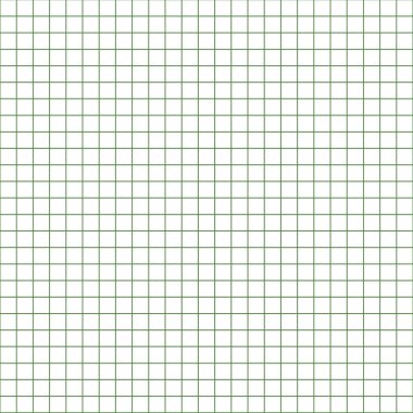 Şebeke kağıdı. Soyut kare arkaplan ve yeşil grafik. Okul için geometrik şablon, duvar kağıdı, doku, defter. Şeffaf arkaplanda boş sıralanmış izole edilmiş.