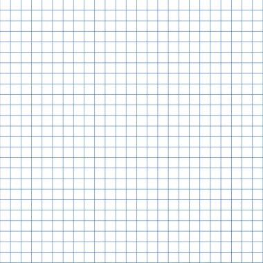 Şebeke kağıdı. Mavi grafikli soyut kare arkaplan. Okul için geometrik şablon, duvar kağıdı, doku, defter. Şeffaf arkaplanda boş sıralanmış izole edilmiş. 