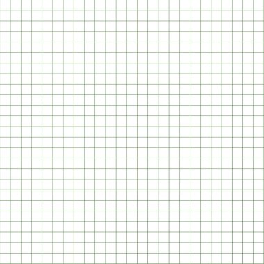 Şebeke kağıdı. Soyut kare arkaplan ve yeşil grafik. Okul için geometrik şablon, duvar kağıdı, doku, defter. Şeffaf arkaplanda boş sıralanmış izole edilmiş.