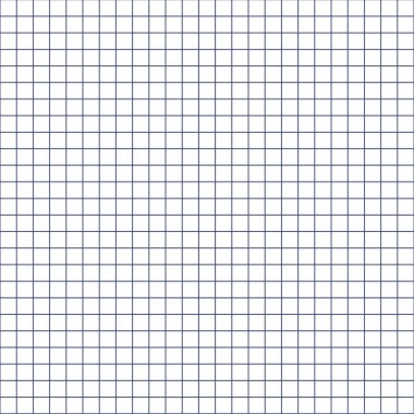 Şebeke kağıdı. Mavi grafikli soyut kare arkaplan. Okul için geometrik şablon, duvar kağıdı, doku, defter. Şeffaf arkaplanda boş sıralanmış izole edilmiş. 