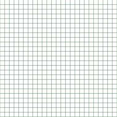 Şebeke kağıdı. Soyut kare arkaplan ve yeşil grafik. Okul için geometrik şablon, duvar kağıdı, doku, defter. Şeffaf arkaplanda boş sıralanmış izole edilmiş.