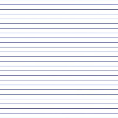 Şebeke kağıdı. Mavi yatay çizgileri olan soyut çizgili arkaplan. Okul için geometrik desen, duvar kağıdı, dokular. Saydam arkaplanda boş sayfa izole.