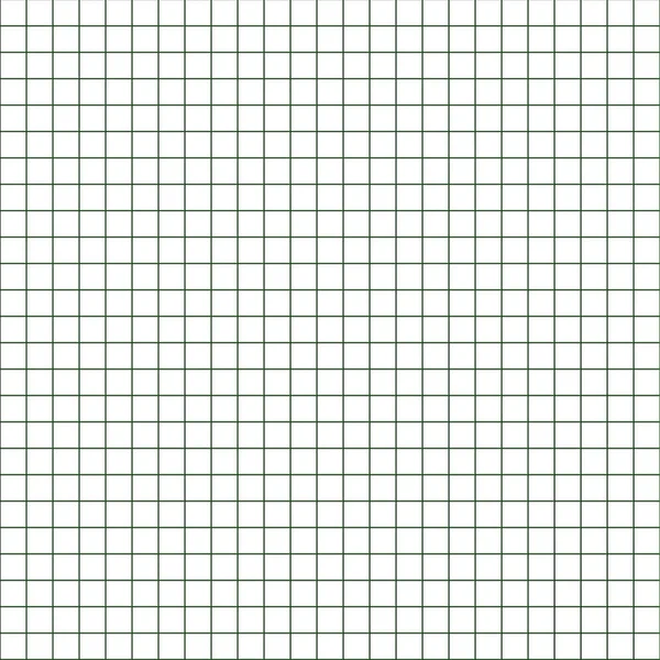 Şebeke Kağıdı Soyut Kare Arkaplan Yeşil Grafik Okul Için Geometrik — Stok Vektör