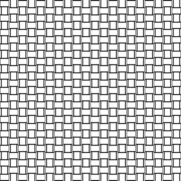摘要用于网页 纺织品的几何黑白无缝图案 单色图形重复设计 现代简约风格正方形装饰品 — 图库矢量图片