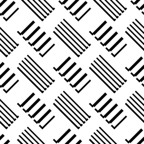 Abstraktes Geometrisches Schwarz Weiß Nahtloses Muster Für Webseiten Texturen Karten — Stockvektor