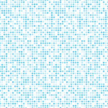 Soyut moda polkaları arka planda yer alır. Mavi eğimli beyaz desenli daireler. Davetiye, poster, kart, el ilanı, afiş, tekstil, kumaş için şablon tasarımı. Yarıton kartı.