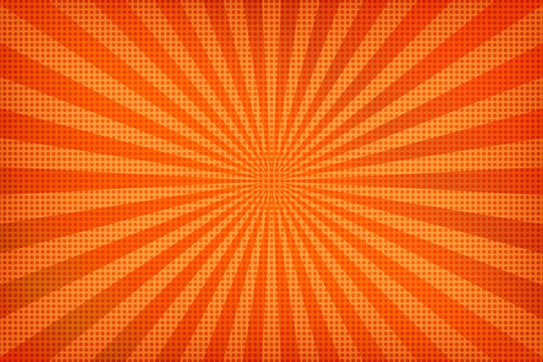 Pop Art Couverture Magazine Bande Dessinée Colorée Fond Orange Rayé — Image vectorielle