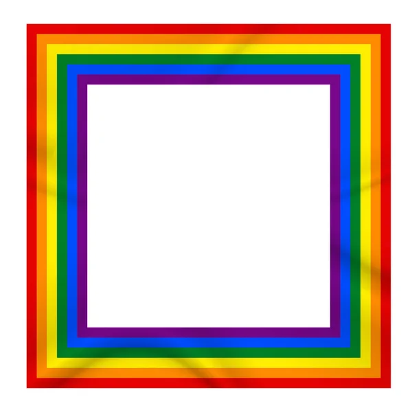 Ícone Bandeira Lgbt Quadro Quadrado Desenho Modelo Ilustração Vetorial Amor — Vetor de Stock