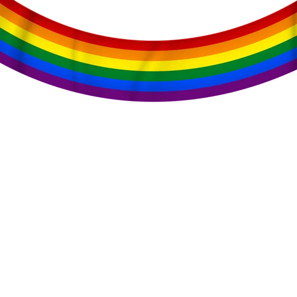 Флаг Лгбт Значок Ленты Дизайн Шаблона Векторная Иллюстрация Любовь Побеждает — стоковый вектор