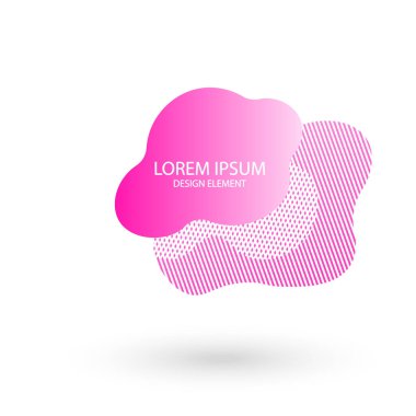 Akışkan çerçeve beyaz arkaplanda izole edildi. Soyut sıvı şekil, renkli elementler, geometrik çizgileri olan gradyan dalgalar. Pankartlar, el ilanları, kartvizitler, davetiyeler, hediye kartları için vektör düz tasarım.