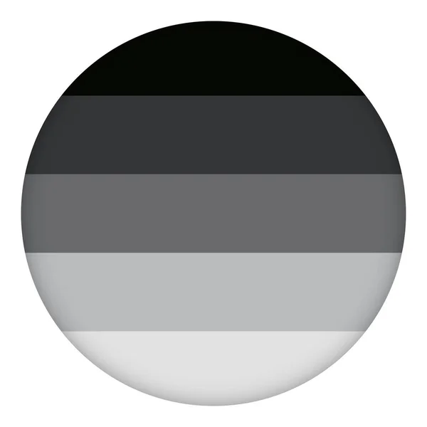 Drapeau Icône Ronde Hétérosexuelle Badge Rond Bouton Modèle Conception Illustration — Image vectorielle