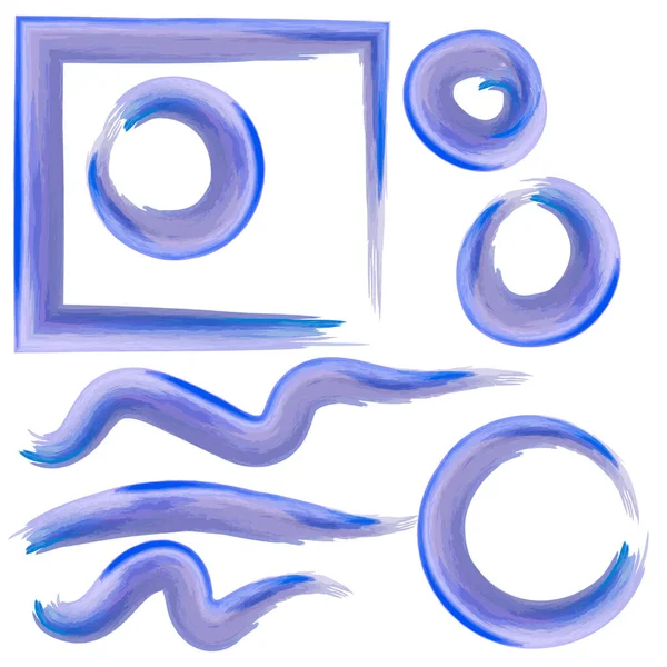 Akvarel Modrá Šmouha Bílém Pozadí Vektorová Ilustrace Pro Web Šablony — Stockový vektor