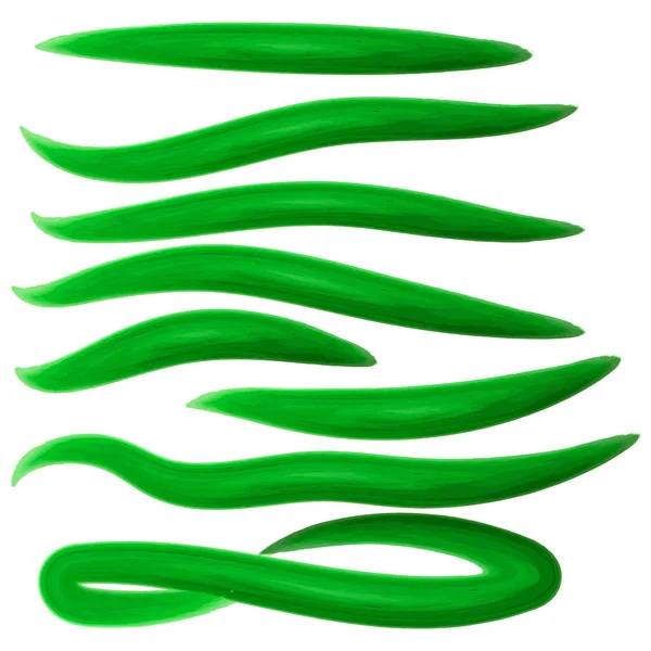 Υδατογραφία Πράσινο Επίχρισμα Λευκό Φόντο Εικονογράφηση Διάνυσμα Για Web Πρότυπο — Διανυσματικό Αρχείο
