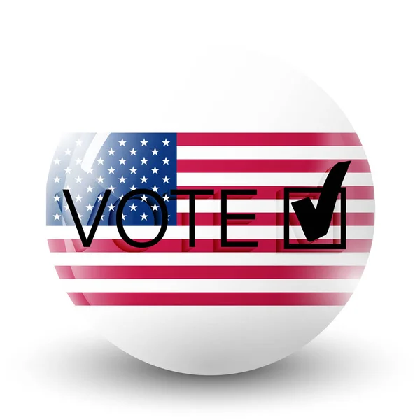 Usa Vote 2020 Elecciones América Votar Por Presidente América Bola — Vector de stock