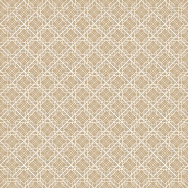 Renkli elementlerle arap arabesk kusursuz desen. Geometrik arkaplan. Ramazan Kareem için tebrik kartı tasarlamak, mozaiğin İslami renkli ayrıntıları. Vektör illüstrasyonu.