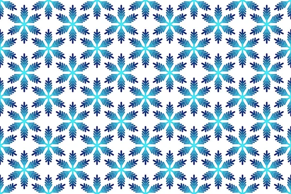 Winter Seamless Pattern Colorful Gradient Snowflakes White Background Vector Illustration — Stock Vector