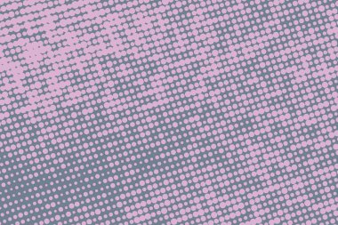 Pop Art Colory çizgi roman kapağı. Puantiyeli gri ve pembe arkaplan. Çizgi film komik retro desen. Vektör yarım ton çizimi. 90 'lar tarzı. Poster, kart, el ilanı için şablon tasarımı.