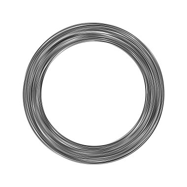 Beyaz arkaplanda soyut geometrik yuvarlak çerçeve. Davetiye, poster, kart, kartpostal için şablon tasarımı. Tatil kartı ya da tebrik kartı. Siyah ve beyaz dekoratif çizimler.