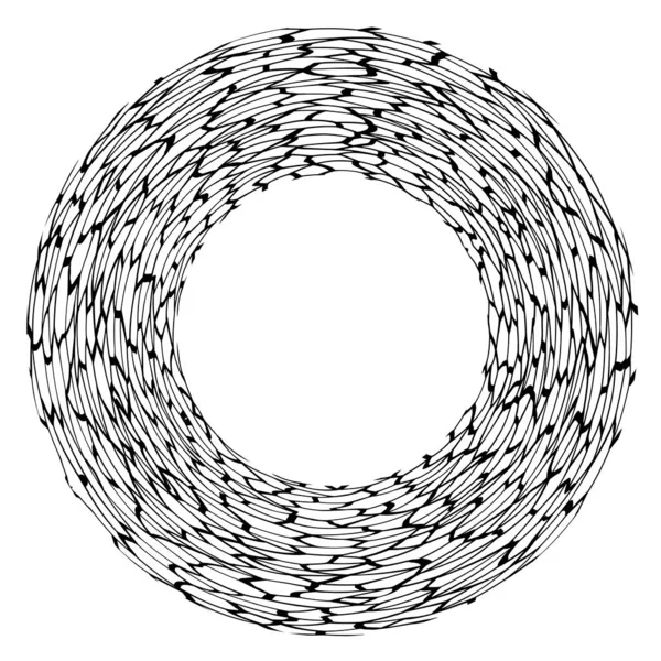 Αφηρημένο Γεωμετρικό Στρογγυλό Πλαίσιο Λευκό Φόντο Σχεδιασμός Προτύπου Για Πρόσκληση — Διανυσματικό Αρχείο