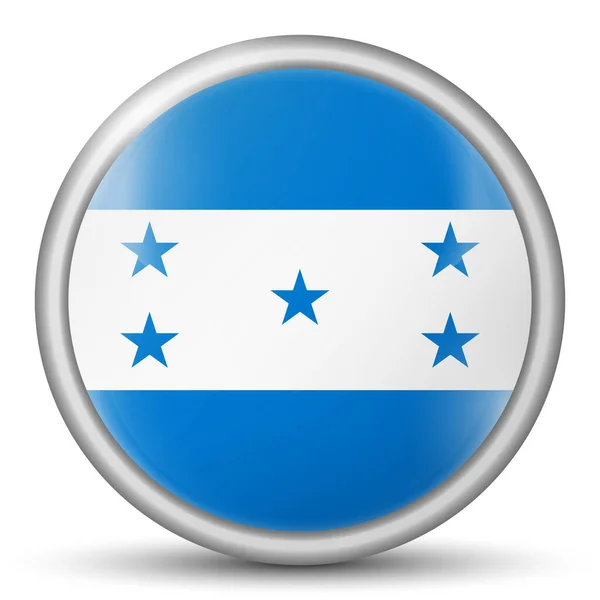 Üveggolyó Honduras Zászlajával Kerek Gömb Sablon Ikon Nemzeti Szimbólum Fényes — Stock Vector