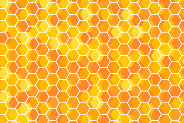 Golden Background Honeycomb Shapes Vector Illustration Pattern Glitter Effect Template — Stock Vector