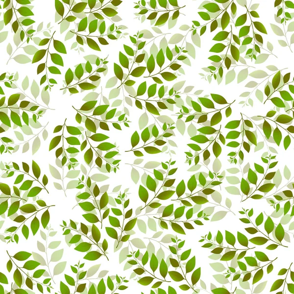 Άνοιξη Απρόσκοπτη Μοτίβο Πράσινα Κλωνάρια Διάνυσμα Εικονογράφηση Αρχείου Για Ύφασμα — Διανυσματικό Αρχείο