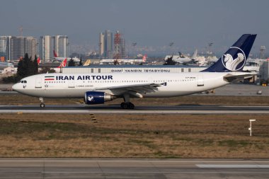 Istanbul/Türkiye-27 Mart 2019: Iran Airtour Airbus A300 EP-