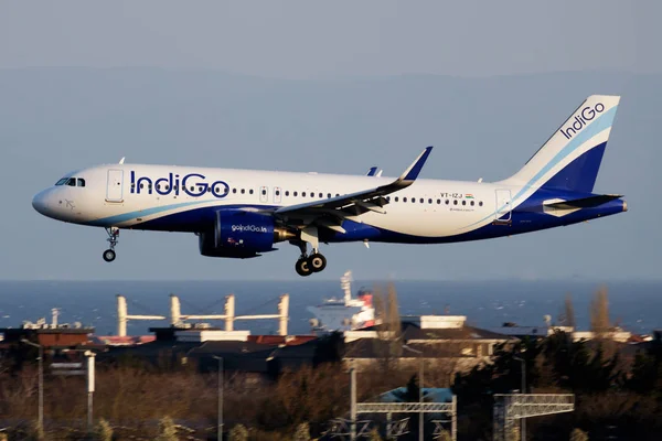 Istanbul/Türkiye-28 Mart 2019: Indigo Airbus A320 Neo VT-ız