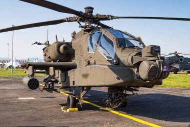 Abd Ordusu Boeing Ah-64e Apache Guardian 17-03153 saldırı helikopteri statik ekran Siaf Slovak International Air Fest 2019
