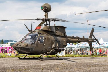 Hırvatistan Hava Kuvvetleri Bell Oh-58d Kiowa Warrior 324 saldırı helikopteri statik ekran Siaf Slovak Uluslararası Hava Festivali 2019