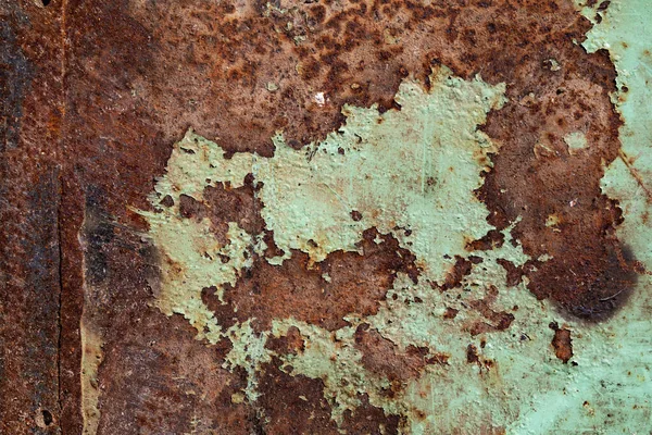 Oude roestige verouderde groene grunge metalen oppervlak textuur achtergrond — Stockfoto