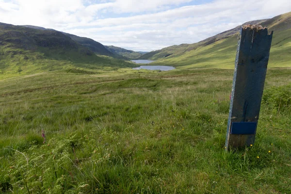 Tři Lochs v Glen more na ostrově Mull, Skotsko Stock Obrázky