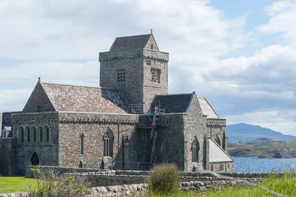 Abadía de Iona en Iona, Escocia, Reino Unido Imagen de stock