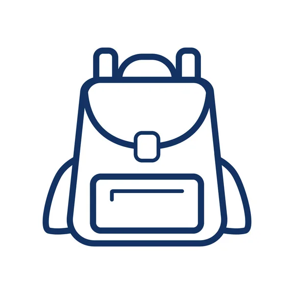 Rucksack Symbol Auf Weißem Hintergrund Schultasche Vektorillustration — Stockvektor