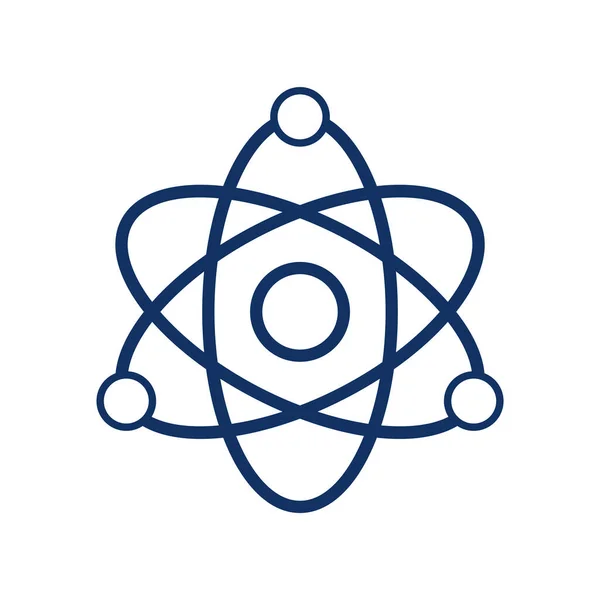 Ikona Atoma Białym Tle Ilustracja Wektora — Wektor stockowy