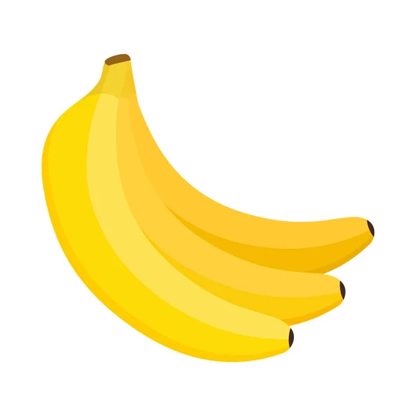Ripe Banana Bunch White Background Vector Illustration — Stock Vector