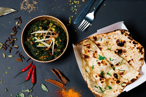 Indian food and spicy spices, stylish photos for the menu — Stock Photo, Image