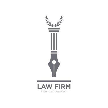 Yaratıcı hukuk kavramı logo tasarım şablonu