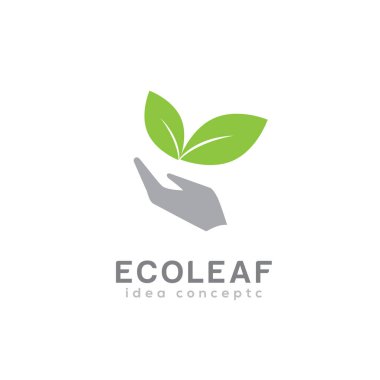Creative Eco Leaf Concept logo tasarım şablonu