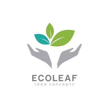Creative Eco Leaf Concept logo tasarım şablonu