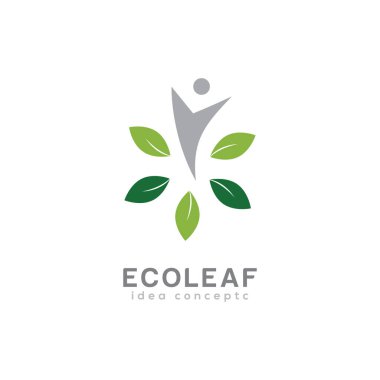 Creative Eco Leaf Concept logo tasarım şablonu