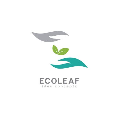 Creative Eco Leaf Concept logo tasarım şablonu