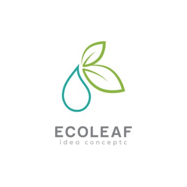 Creative Eco Leaf Concept logo tasarım şablonu